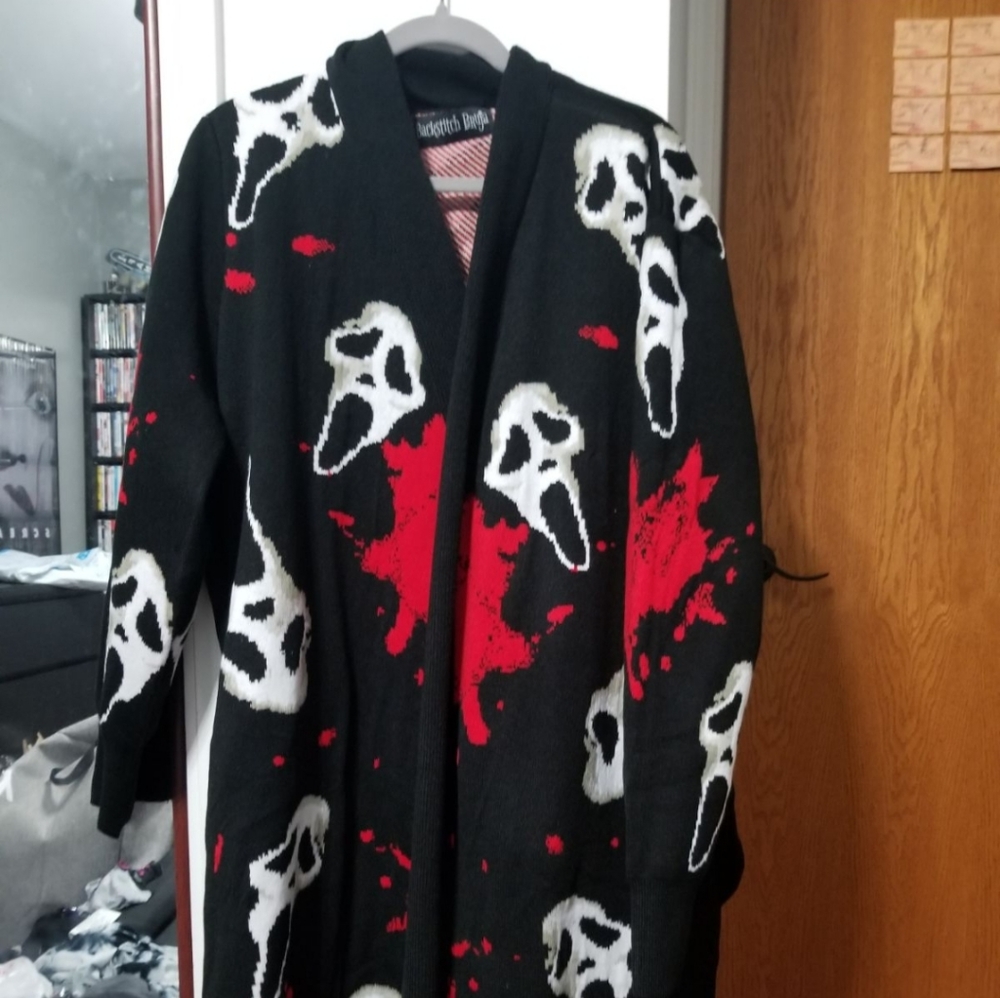 Backstitch Bruja Scream Ghostface Cardigan